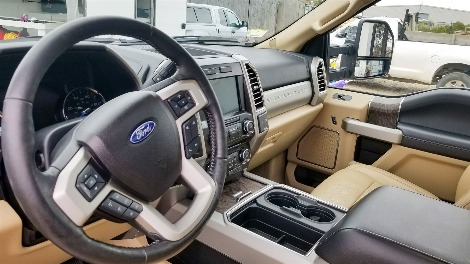 Deep interior cleaning — Ford F-250 cab detailed